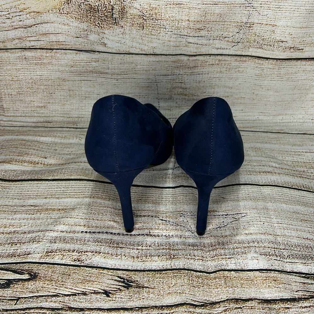 LE CHATEAU Womens Pumps NAVY Blue size 8 (38) Faux Suede - Picture 3 of 5